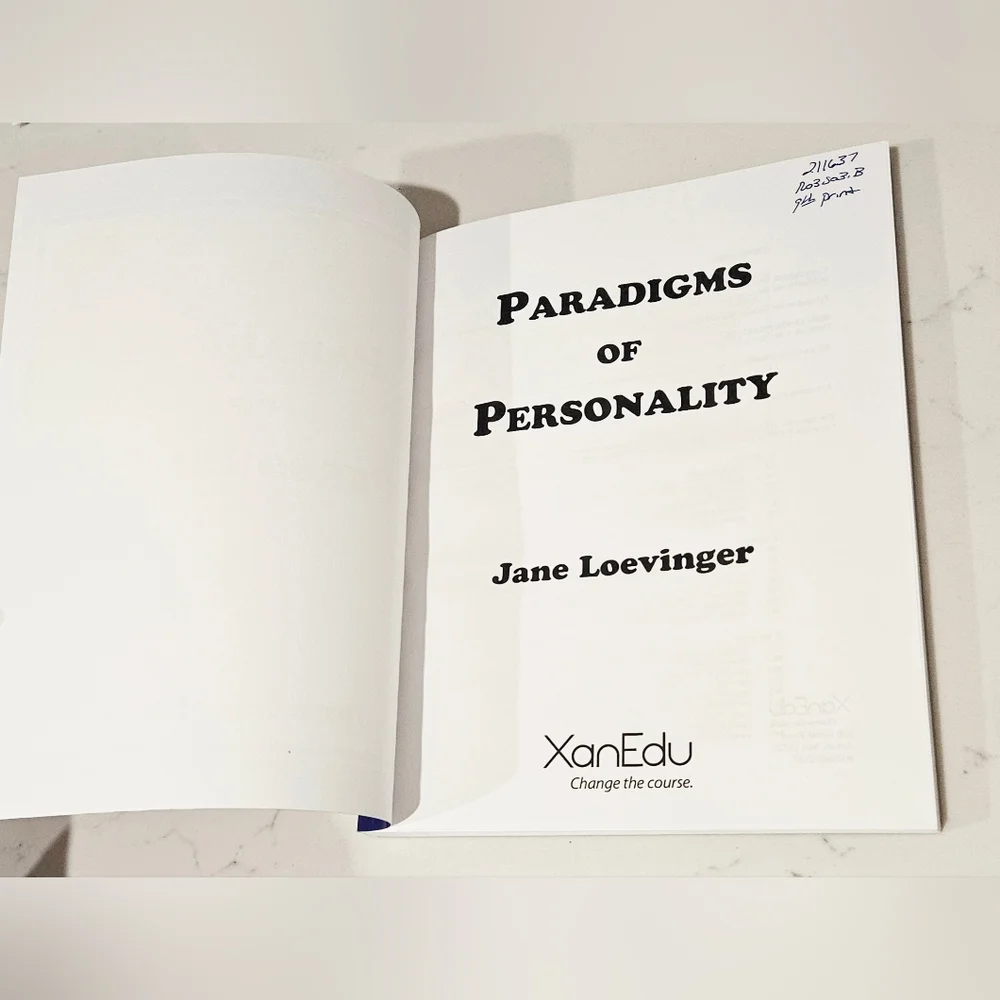 BOGO Paradigms of Personality Jane Loevinger Paperback Book